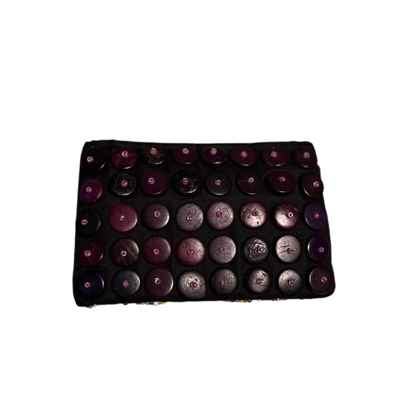 Multicolor Beaded Shell Wallet - Picture 2 of 3